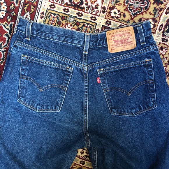 Vintage Levi’s 550 high waist “mom jeans” - dark wash, red tab 80s vintage ❤️💙 - Picture 8 of 14